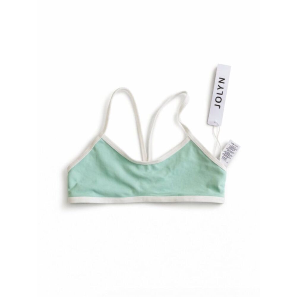 Jolyn Bikini Top in Mint and White